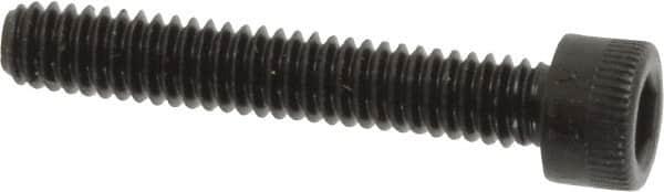 Made in USA - #8-32 UNC Hex Socket Drive, Socket Cap Screw - Alloy Steel, Black Oxide Finish, Fully Threaded, 1" Length Under Head - Americas Industrial Supply