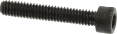 Made in USA - #8-32 UNC Hex Socket Drive, Socket Cap Screw - Alloy Steel, Black Oxide Finish, Fully Threaded, 1" Length Under Head - Americas Industrial Supply