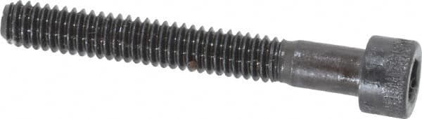Made in USA - #8-32 UNC Hex Socket Drive, Socket Cap Screw - Alloy Steel, Black Oxide Finish, Partially Threaded, 1-1/4" Length Under Head - Americas Industrial Supply