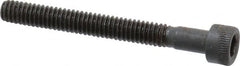 Made in USA - #8-32 UNC Hex Socket Drive, Socket Cap Screw - Alloy Steel, Black Oxide Finish, Partially Threaded, 1-1/2" Length Under Head - Americas Industrial Supply