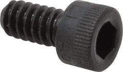Made in USA - #10-24 UNC Hex Socket Drive, Socket Cap Screw - Alloy Steel, Black Oxide Finish, Fully Threaded, 3/8" Length Under Head - Americas Industrial Supply