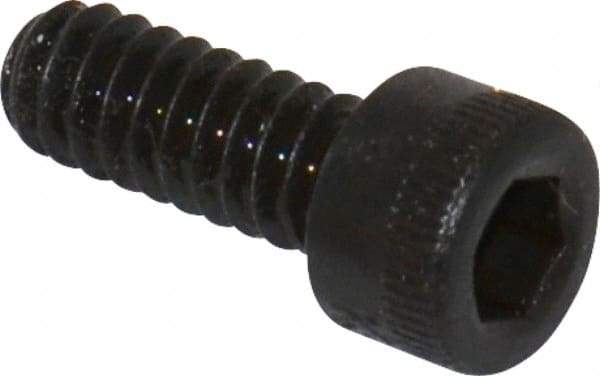 Made in USA - #10-24 UNC Hex Socket Drive, Socket Cap Screw - Alloy Steel, Black Oxide Finish, Fully Threaded, 1/2" Length Under Head - Americas Industrial Supply