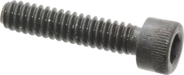 Made in USA - #10-24 UNC Hex Socket Drive, Socket Cap Screw - Alloy Steel, Black Oxide Finish, Fully Threaded, 7/8" Length Under Head - Americas Industrial Supply
