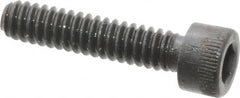 Made in USA - #10-24 UNC Hex Socket Drive, Socket Cap Screw - Alloy Steel, Black Oxide Finish, Fully Threaded, 7/8" Length Under Head - Americas Industrial Supply