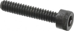 Made in USA - #10-24 UNC Hex Socket Drive, Socket Cap Screw - Alloy Steel, Black Oxide Finish, Fully Threaded, 1" Length Under Head - Americas Industrial Supply