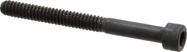 Made in USA - #10-24 UNC Hex Socket Drive, Socket Cap Screw - Alloy Steel, Black Oxide Finish, Partially Threaded, 2" Length Under Head - Americas Industrial Supply