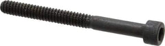 Made in USA - #10-24 UNC Hex Socket Drive, Socket Cap Screw - Alloy Steel, Black Oxide Finish, Partially Threaded, 2" Length Under Head - Americas Industrial Supply