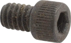 Made in USA - 1/4-20 UNC Hex Socket Drive, Socket Cap Screw - Alloy Steel, Black Oxide Finish, Fully Threaded, 3/8" Length Under Head - Americas Industrial Supply