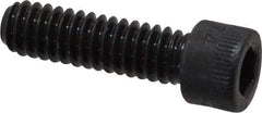 Made in USA - 1/4-20 UNC Hex Socket Drive, Socket Cap Screw - Alloy Steel, Black Oxide Finish, Fully Threaded, 7/8" Length Under Head - Americas Industrial Supply