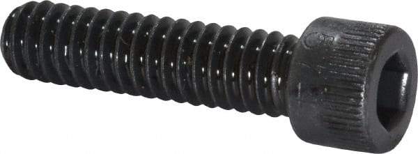 Made in USA - 1/4-20 UNC Hex Socket Drive, Socket Cap Screw - Alloy Steel, Black Oxide Finish, Fully Threaded, 1" Length Under Head - Americas Industrial Supply