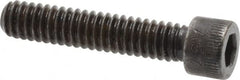 Made in USA - 1/4-20 UNC Hex Socket Drive, Socket Cap Screw - Alloy Steel, Black Oxide Finish, Fully Threaded, 1-1/4" Length Under Head - Americas Industrial Supply