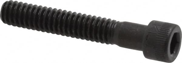 Made in USA - 1/4-20 UNC Hex Socket Drive, Socket Cap Screw - Alloy Steel, Black Oxide Finish, Partially Threaded, 1-1/2" Length Under Head - Americas Industrial Supply