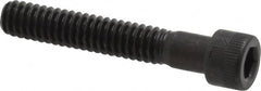 Made in USA - 1/4-20 UNC Hex Socket Drive, Socket Cap Screw - Alloy Steel, Black Oxide Finish, Partially Threaded, 1-1/2" Length Under Head - Americas Industrial Supply