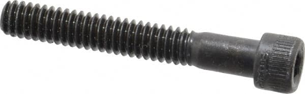 Made in USA - 1/4-20 UNC Hex Socket Drive, Socket Cap Screw - Alloy Steel, Black Oxide Finish, Partially Threaded, 1-3/4" Length Under Head - Americas Industrial Supply