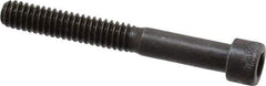 Made in USA - 1/4-20 UNC Hex Socket Drive, Socket Cap Screw - Alloy Steel, Black Oxide Finish, Partially Threaded, 2" Length Under Head - Americas Industrial Supply