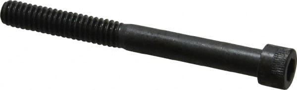 Made in USA - 1/4-20 UNC Hex Socket Drive, Socket Cap Screw - Alloy Steel, Black Oxide Finish, Partially Threaded, 2-1/2" Length Under Head - Americas Industrial Supply