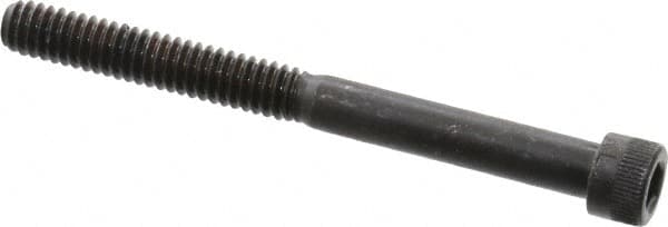 Made in USA - 1/4-20 UNC Hex Socket Drive, Socket Cap Screw - Alloy Steel, Black Oxide Finish, Partially Threaded, 2-3/4" Length Under Head - Americas Industrial Supply