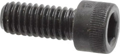 Made in USA - #8-32 UNC Hex Socket Drive, Socket Cap Screw - Alloy Steel, Black Oxide, Partially Threaded, 1-1/4" Length Under Head - Americas Industrial Supply