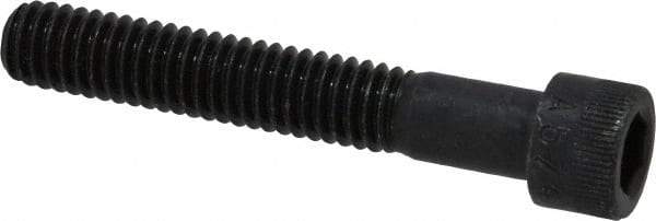 Made in USA - 5/16-18 UNC Hex Socket Drive, Socket Cap Screw - Alloy Steel, Black Oxide Finish, Partially Threaded, 2" Length Under Head - Americas Industrial Supply