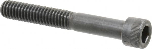 Made in USA - 5/16-18 UNC Hex Socket Drive, Socket Cap Screw - Alloy Steel, Black Oxide Finish, Partially Threaded, 2-1/4" Length Under Head - Americas Industrial Supply