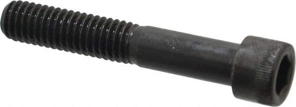 Made in USA - 3/8-16 UNC Hex Socket Drive, Socket Cap Screw - Alloy Steel, Black Oxide Finish, Partially Threaded, 2-1/4" Length Under Head - Americas Industrial Supply