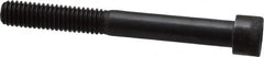 Made in USA - 3/8-16 UNC Hex Socket Drive, Socket Cap Screw - Alloy Steel, Black Oxide Finish, Partially Threaded, 3-1/4" Length Under Head - Americas Industrial Supply