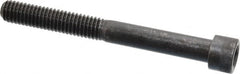 Made in USA - 3/8-16 UNC Hex Socket Drive, Socket Cap Screw - Alloy Steel, Black Oxide Finish, Partially Threaded, 3-1/2" Length Under Head - Americas Industrial Supply