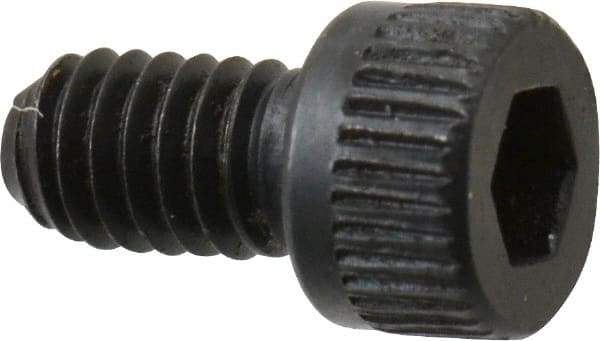 Made in USA - #6-40 UNF Hex Socket Drive, Socket Cap Screw - Alloy Steel, Black Oxide Finish, Fully Threaded, 1/4" Length Under Head - Americas Industrial Supply