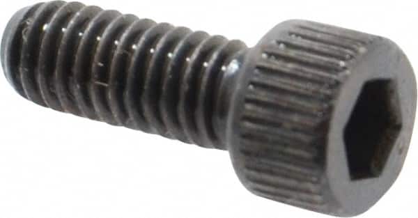 Made in USA - #6-40 UNF Hex Socket Drive, Socket Cap Screw - Alloy Steel, Black Oxide Finish, Fully Threaded, 3/8" Length Under Head - Americas Industrial Supply