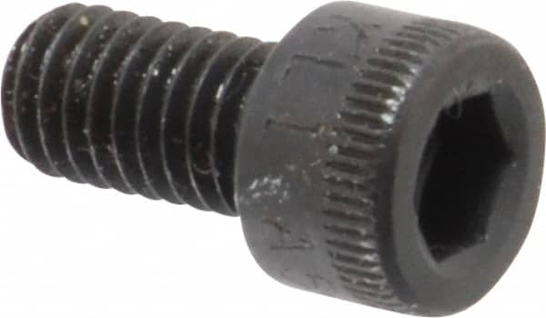 Made in USA - #10-32 UNF Hex Socket Drive, Socket Cap Screw - Alloy Steel, Black Oxide Finish, Fully Threaded, 3/8" Length Under Head - Americas Industrial Supply