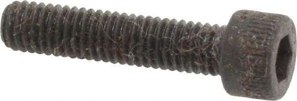 Made in USA - #10-32 UNF Hex Socket Drive, Socket Cap Screw - Alloy Steel, Black Oxide Finish, Fully Threaded, 7/8" Length Under Head - Americas Industrial Supply