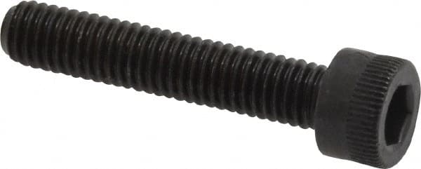 Made in USA - #10-32 UNF Hex Socket Drive, Socket Cap Screw - Alloy Steel, Black Oxide Finish, Fully Threaded, 1" Length Under Head - Americas Industrial Supply