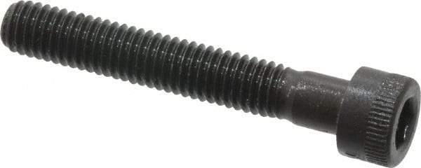 Made in USA - #10-32 UNF Hex Socket Drive, Socket Cap Screw - Alloy Steel, Black Oxide Finish, Fully Threaded, 1-1/4" Length Under Head - Americas Industrial Supply