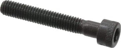 Made in USA - #10-32 UNF Hex Socket Drive, Socket Cap Screw - Alloy Steel, Black Oxide Finish, Fully Threaded, 1-1/4" Length Under Head - Americas Industrial Supply