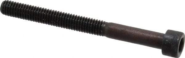 Made in USA - #10-32 UNF Hex Socket Drive, Socket Cap Screw - Alloy Steel, Black Oxide Finish, Partially Threaded, 2" Length Under Head - Americas Industrial Supply