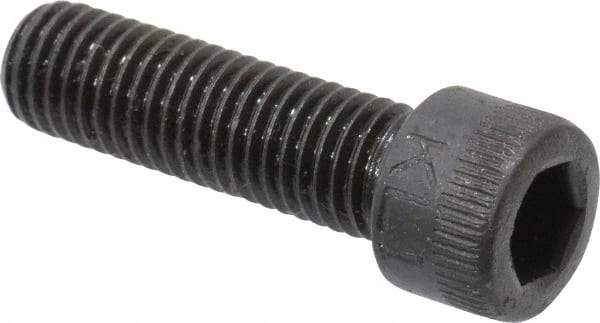 Made in USA - 1/4-28 UNF Hex Socket Drive, Socket Cap Screw - Alloy Steel, Black Oxide Finish, Fully Threaded, 7/8" Length Under Head - Americas Industrial Supply