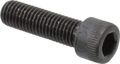 Made in USA - 1/4-28 UNF Hex Socket Drive, Socket Cap Screw - Alloy Steel, Black Oxide Finish, Fully Threaded, 7/8" Length Under Head - Americas Industrial Supply