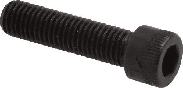 Made in USA - 1/4-28 UNF Hex Socket Drive, Socket Cap Screw - Alloy Steel, Black Oxide Finish, Fully Threaded, 1" Length Under Head - Americas Industrial Supply