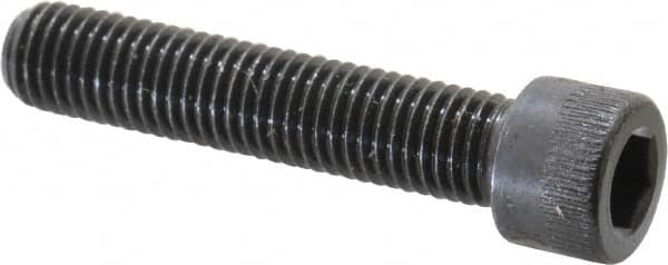 Made in USA - 1/4-28 UNF Hex Socket Drive, Socket Cap Screw - Alloy Steel, Black Oxide Finish, Fully Threaded, 1-1/4" Length Under Head - Americas Industrial Supply