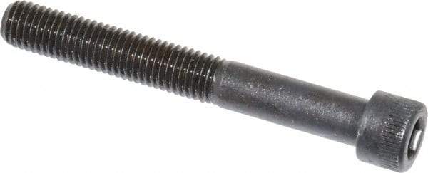Made in USA - 1/4-28 UNF Hex Socket Drive, Socket Cap Screw - Alloy Steel, Black Oxide Finish, Partially Threaded, 2" Length Under Head - Americas Industrial Supply