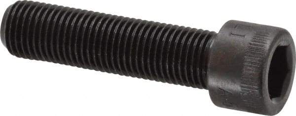 Made in USA - 3/8-24 UNF Hex Socket Drive, Socket Cap Screw - Alloy Steel, Black Oxide Finish, Fully Threaded, 1-1/2" Length Under Head - Americas Industrial Supply