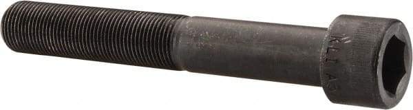 Made in USA - 3/8-24 UNF Hex Socket Drive, Socket Cap Screw - Alloy Steel, Black Oxide Finish, Partially Threaded, 3" Length Under Head - Americas Industrial Supply