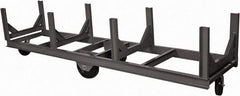 Durham - 10,000 Lb Capacity Steel Bar Cradle Truck - Steel Deck, 96" OAW, Phenolic Casters - Americas Industrial Supply