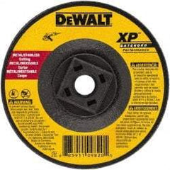 DeWALT - 24 Grit, 7" Wheel Diam, Type 27 Depressed Center Wheel - Zirconia Alumina, Resinoid Bond, 8,700 Max RPM - Americas Industrial Supply