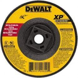 DeWALT - 24 Grit, 5" Wheel Diam, Type 27 Depressed Center Wheel - Zirconia Alumina, Resinoid Bond, 12,200 Max RPM - Americas Industrial Supply
