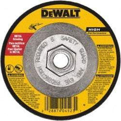 DeWALT - 24 Grit, 6" Wheel Diam, 3/32" Wheel Thickness, Type 27 Depressed Center Wheel - Aluminum Oxide, Resinoid Bond, 10,100 Max RPM - Americas Industrial Supply