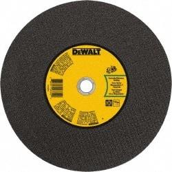 DeWALT - 14" 24 Grit Silicon Carbide Cutoff Wheel - 1/8" Thick, 20mm Arbor, 5,500 Max RPM, Use with Gas Powered Saws - Americas Industrial Supply