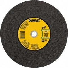 DeWALT - 14" 24 Grit Silicon Carbide Cutoff Wheel - 1/8" Thick, 20mm Arbor, 5,500 Max RPM, Use with Gas Powered Saws - Americas Industrial Supply