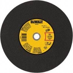 DeWALT - 14" 24 Grit Aluminum Oxide Cutoff Wheel - 1/8" Thick, 1" Arbor, 5,500 Max RPM, Use with Gas Powered Saws - Americas Industrial Supply