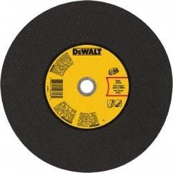 DeWALT - 14" 24 Grit Aluminum Oxide Cutoff Wheel - 1/8" Thick, 20mm Arbor, 5,500 Max RPM, Use with Gas Powered Saws - Americas Industrial Supply
